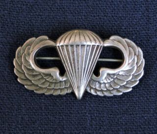 U.  S.  Army Airborne Basic Parachutist Jump Wings Badge,  Wwii - Korean War