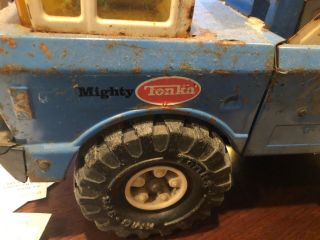 1950 ' s vintage Mighty Tonka Service Wrecker Tow Truck w/ Only one Boom 2