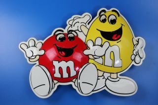 Vtg M&m Candy Mars Double Sided Store Display 1997