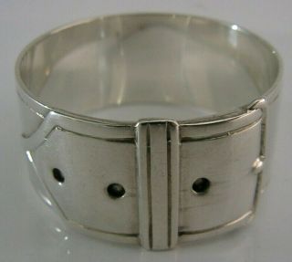 Rare Solid Sterling Silver Novelty Belt Napkin Ring 1901 Antique Victorian