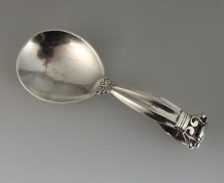 Vintage 1920s Georg Jensen Acorn Sterling Silver Baby Feeding Spoon - 55720