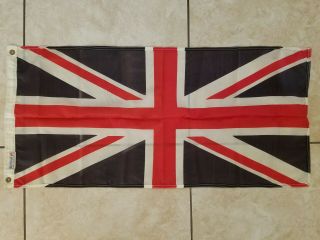 Vtg Union Jack Great Britain Uk John Leckie Limited Patriot Toronto Flag 18 " X37 "