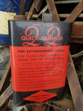 Early Quick Quench Fire Extinguisher Liquid 1 Gallon Can Brass Graphics