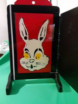 Vintage Magic " Fraidy Cat Rabbit " Illusion Trick.  Perfect Ending For Kids Show.