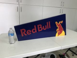 Large Red Bull Energy Drink Wall Sign Metal