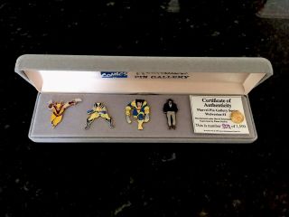 Vintage Marvel X - Men Wolverine Box Set Of Cloisonné Pins 1990 Planet Studios
