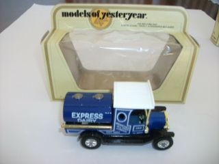 Model Of Yesteryear Y - 3 - 4 Ford T Tanker Dairy Express Issue 4 Chrome 12sp Wheels