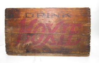 Vintage Moxie Wooden Soda Bottle Crate Case