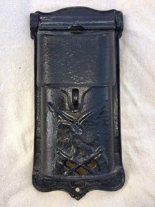 Antique Cast Iron Mailbox Eagle Victorian Post Office