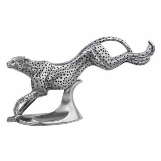 Art Deco Cheetah In Motion Sculpture Wild Cat Statue