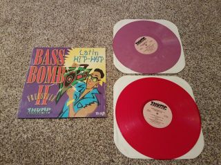 Bass Bomb Ii (freestyle Latin Hip Hop) 2xlp,  Red Vinyl/purple Smoke Vinyl.  Nm