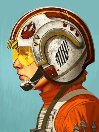 Mondo Mike Mitchell Star Wars Red Five (luke Skywalker) Poster