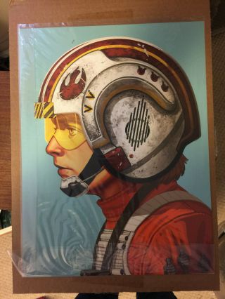 Mondo Mike Mitchell Star Wars Red Five (Luke Skywalker) Poster 2
