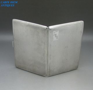 Vintage Good Quality Heavy Solid Sterling Silver Cigarette Case 173g Birm 1954
