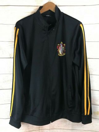 Harry Potter Gryffindor Men Xl Track Jacket Hot Topic Black