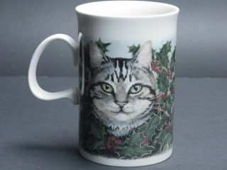 Dunoon Made In Scotland Bone China Christmas Cat Coffe/tea Mug
