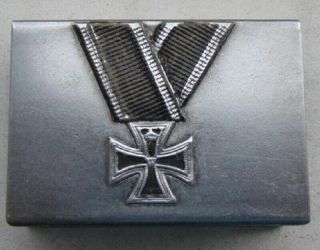 German Wwii Iron Cross Matchbox Cover With Makers Mark Or Name