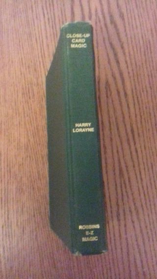 Magic Hb Book " Close - Up Card Magic " By Harry Lorayne - 1st Ed.  1962,  3rd Printing
