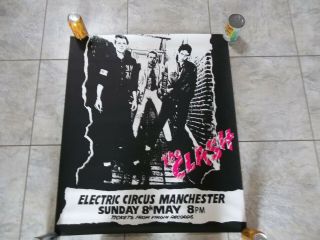 The Clash 30x35 Concert Poster Live Manchester First Album Vintage Joe Strummer