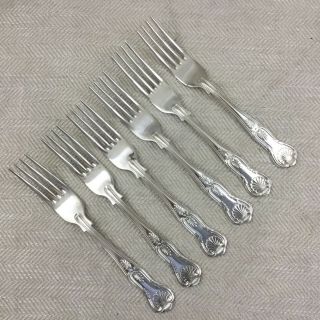 Silver Plated Cutlery Large Table Forks Set Kings Pattern Sheffield Epns A1