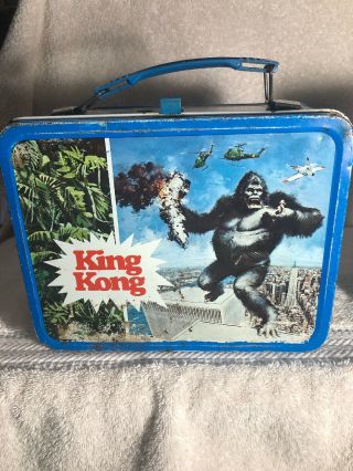 1977 Vintage King Kong Metal Lunch Box & Thermos King Seeley 2