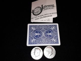 Vintage Collectible Magic Trick Johnson Products Visual Coin Penetration