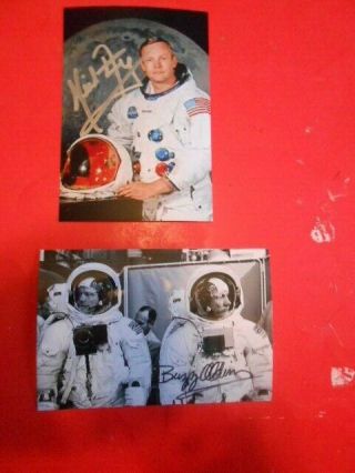 Nasa Neil Armstrong And Buzz Aldrin Autographed Picture Set