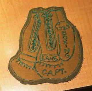 Vint 1935 Chicago Lane Tech High School Boxing Glovespatch For Sweater/jacket