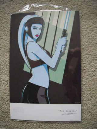 Craig Drake Aayla Secura " The General " Print Sws Exclusive Acme Archives 11/200
