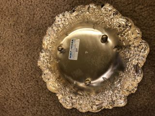 Wmf Ikora Germany Silver Plate 3 - Toed Footed Scalloped Fruit Bowl Vintage