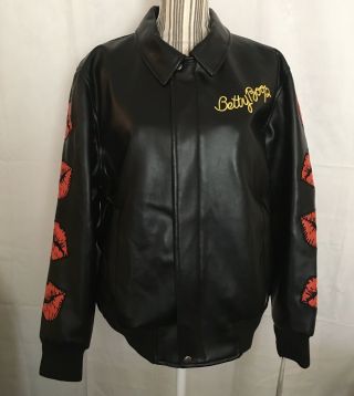 Betty Boop Authentic Apparel Black Jacket By Excelled Leather.  Nwt Large.