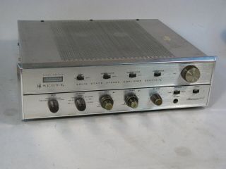 Vtg Hh Scott Silverface Stereomaster Lk - 60 Stereo Amp Amplifier Scottkit
