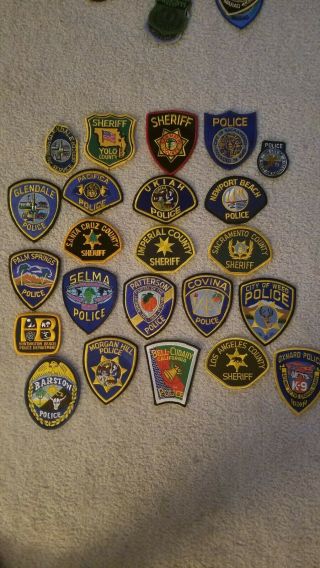 Large Set Of California Police Sheriff Patches
