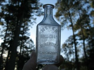 Hubertine Medicine / Cure,  Meyer Drug Co. ,  Shreveport,  La Bimal Bottle 1905 1910
