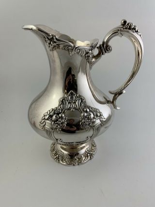 Reed Barton King Francis Water Pitcher Silver Plate 1658