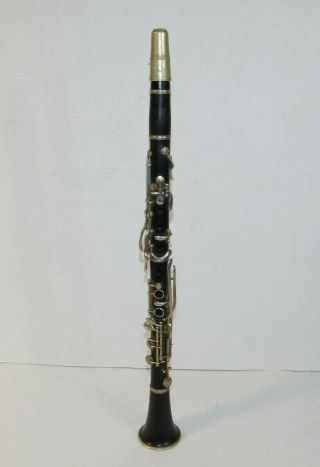 Vintage Carl Fischer York Wood Clarinet Instrument Selmer France Mouthpiece