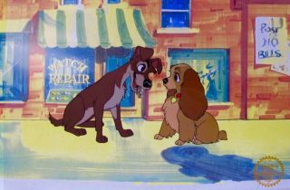 Disney Lady And The Tramp Animation Art Sericel Cel