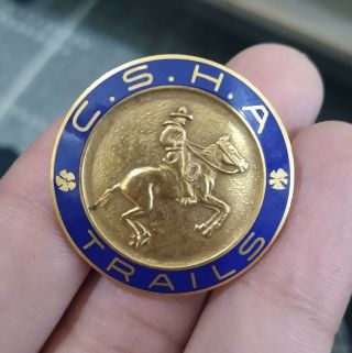 Vintage Csha Trails Badge Ed Jones & Co California State Horsemen 
