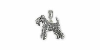 Kerry Blue Terrier Jewelry Sterling Silver Handmade Kerry Blue Terrier Charm Sli