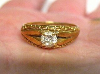 Victorian 14k Gold Diamond Ring Size 3.  5 1.  5 Grams