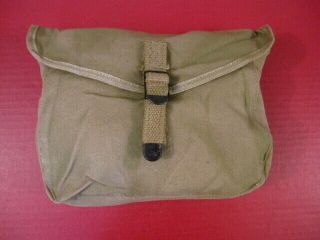 Wwii Era Us Army M1928 Haversack Meat Can Or Mess Kit Pouch - Khaki - Unissued 1