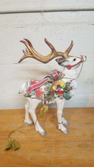 Fitz & Floyd Enchanted Holiday 16 In.  Deer Figurine 19/1462 Box