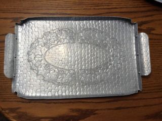 World Hand Forged Hammered Serving Tray W/ Handles Ivy Vine 19 " X 11 1/2 "