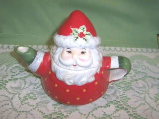Christopher Radko Traditions Holiday Celebrations Santa Teapot