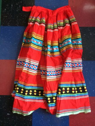 Vintage Seminole Native American Indian Patchwork Skirt 1960 - 70 