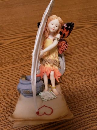 Love Letter Fairy Figurine 02588 Heart Butterfly Fairies Country Artists Retired