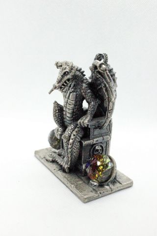 THE DRAGON KING PEWTER FIGURINE WITH CRYSTAL MYTH AND MAGIC FROM TUDOR 2