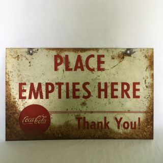 Vintage Metal Coca Cola Sign 