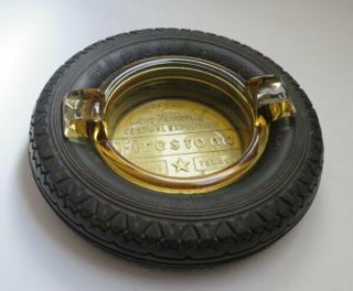 Vintage 1936 Texas Centennial Firestone Tire Ashtray