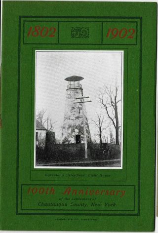1902 Chautauqua County Ny 100th Anniversary Program Barcelona Lighthouse